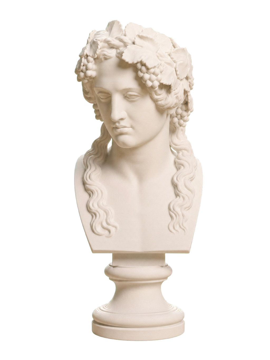 Head of Bacchus Ivory White collectible bust