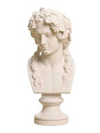 Head of Bacchus Ivory White collectible bust