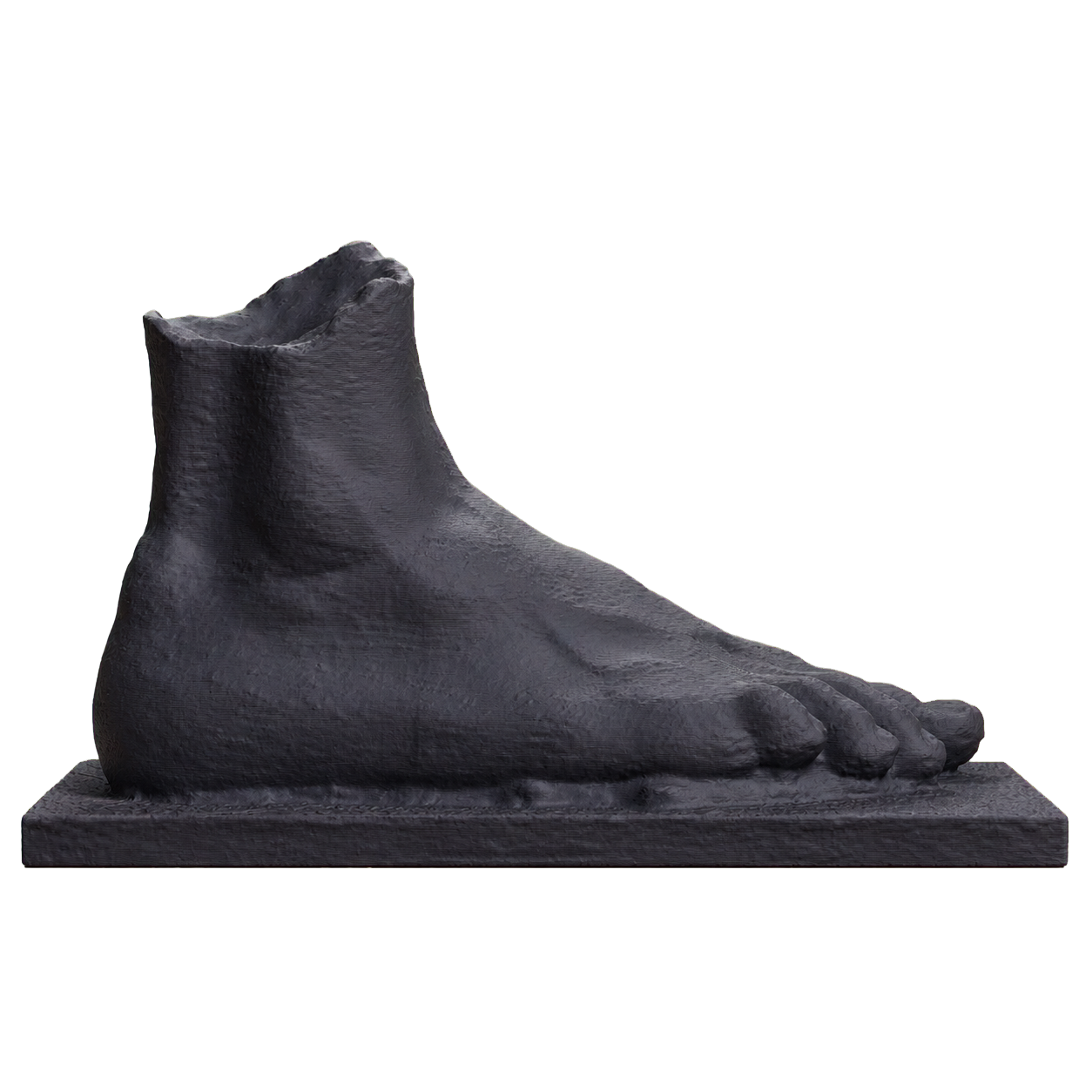 Right foot of an athlete (?) Charcoal Black collectible bust