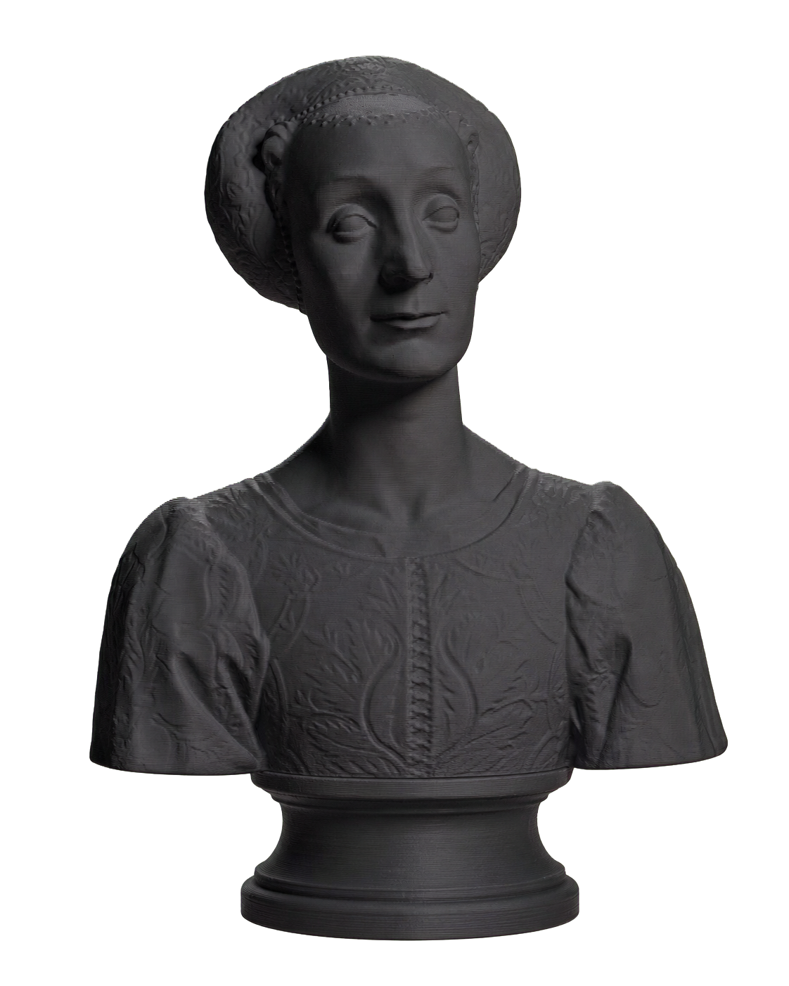 Portrait of Isotta di Rimini (?) Charcoal Black collectible bust