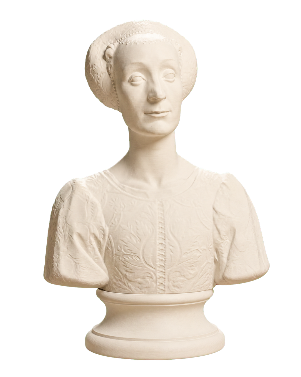 Portrait of Isotta di Rimini (?) Ivory White collectible bust