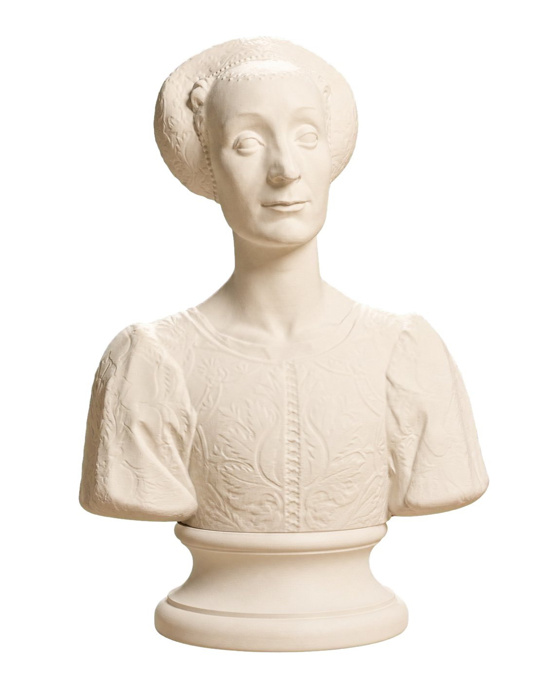Portrait of Isotta di Rimini (?) Ivory White collectible bust