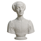 Portrait of Isotta di Rimini (?) Marble Stone collectible bust