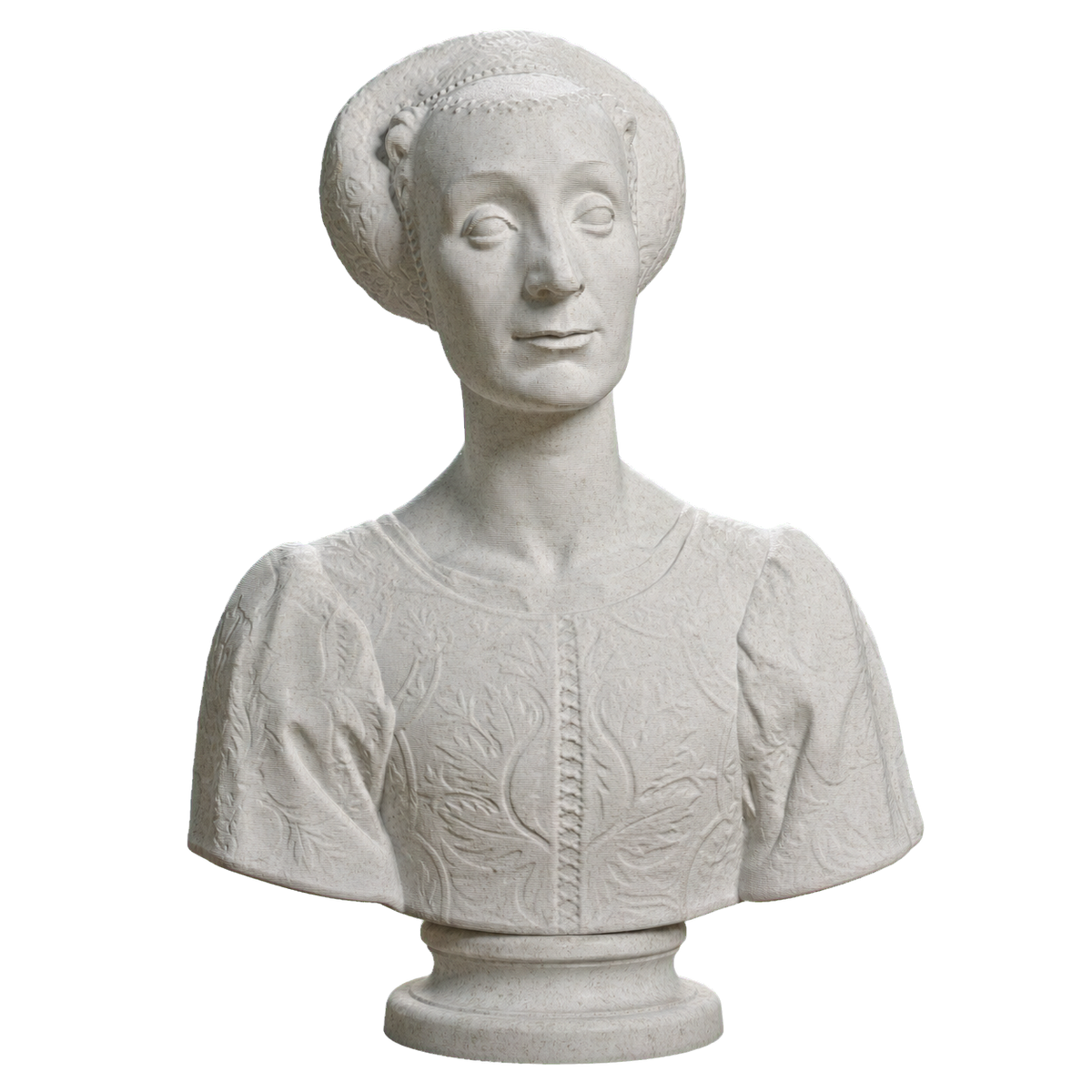 Portrait of Isotta di Rimini (?) Marble Stone collectible bust