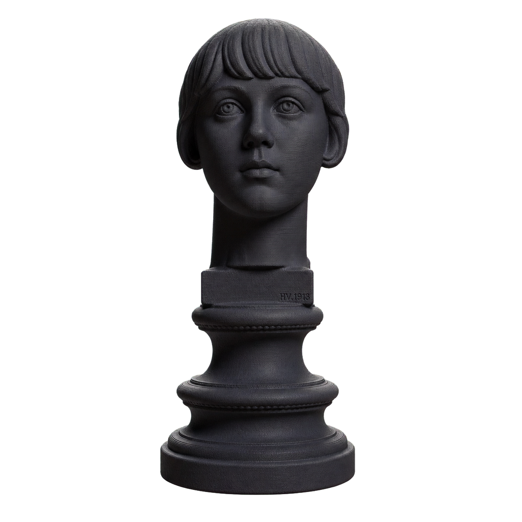 Young Girl Antoninian Princess (?) Charcoal Black collectible bust