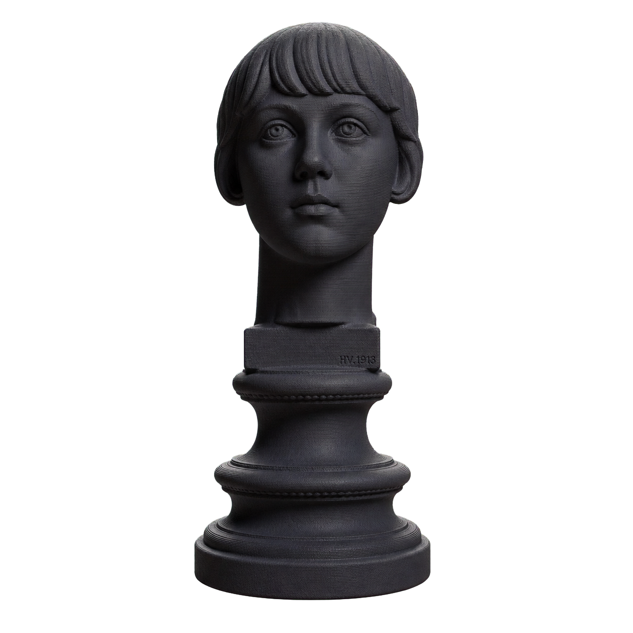 Young Girl Antoninian Princess (?) Charcoal Black collectible bust