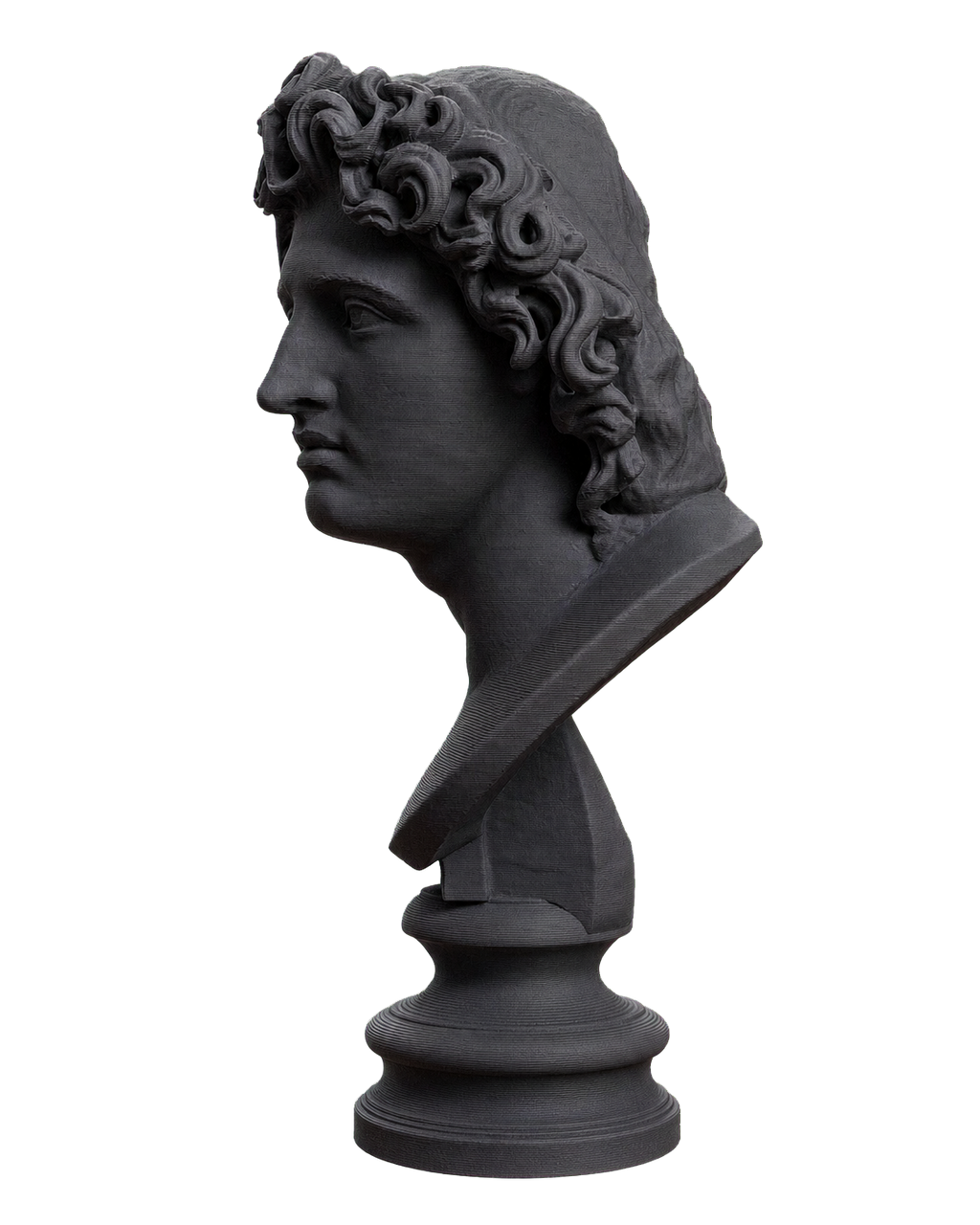 Ideal Portrait of Alexander the Great as Helios Charcoal Black collectible bust
