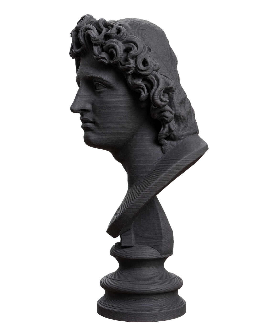 Ideal Portrait of Alexander the Great as Helios Charcoal Black collectible bust