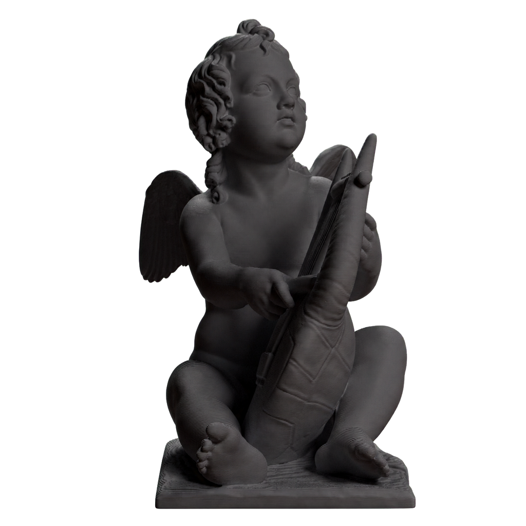 Cupid Playing the Lyre Charcoal Black collectible bust