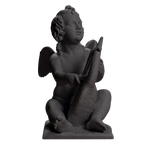 Cupid Playing the Lyre Charcoal Black collectible bust