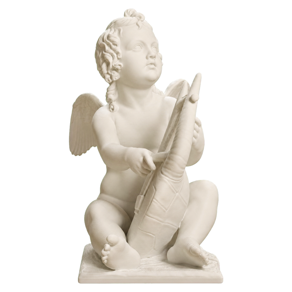 Cupid Playing the Lyre Ivory White collectible bust