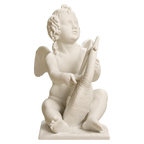 Cupid Playing the Lyre Ivory White collectible bust