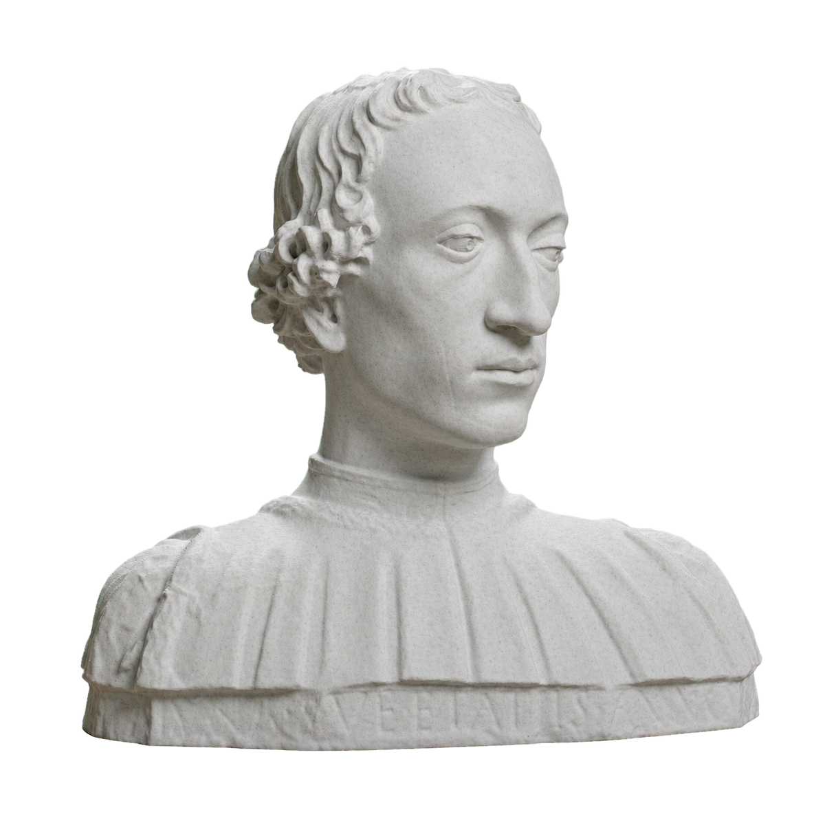 Portrait of Count Rinaldo della Luna Marble Stone collectible bust