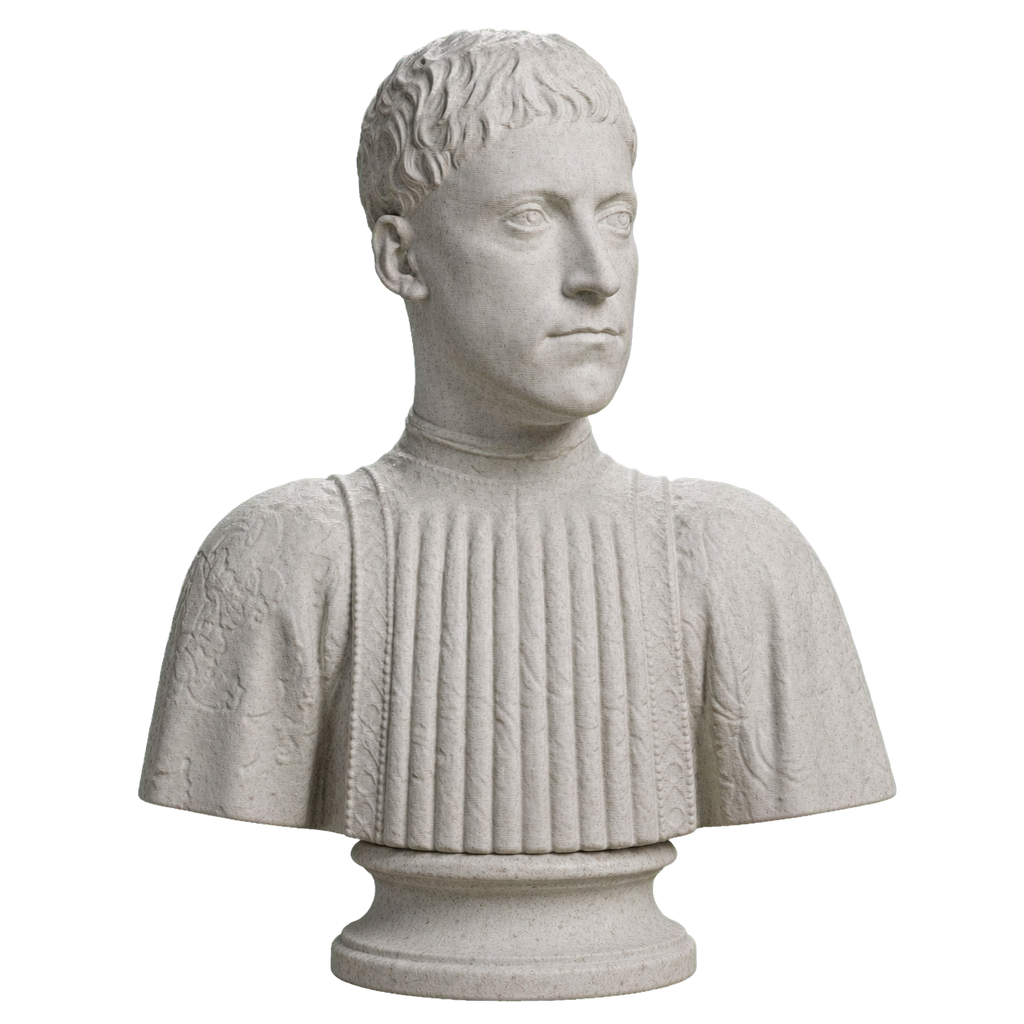 Portrait of Piero (I) de' Medici Marble Stone collectible bust