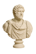 Antoninus Pius Ivory White collectible bust