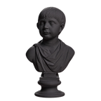 Boy with field army cap Charcoal Black collectible bust