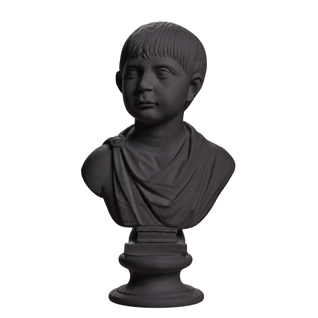 Boy with field army cap Charcoal Black collectible bust