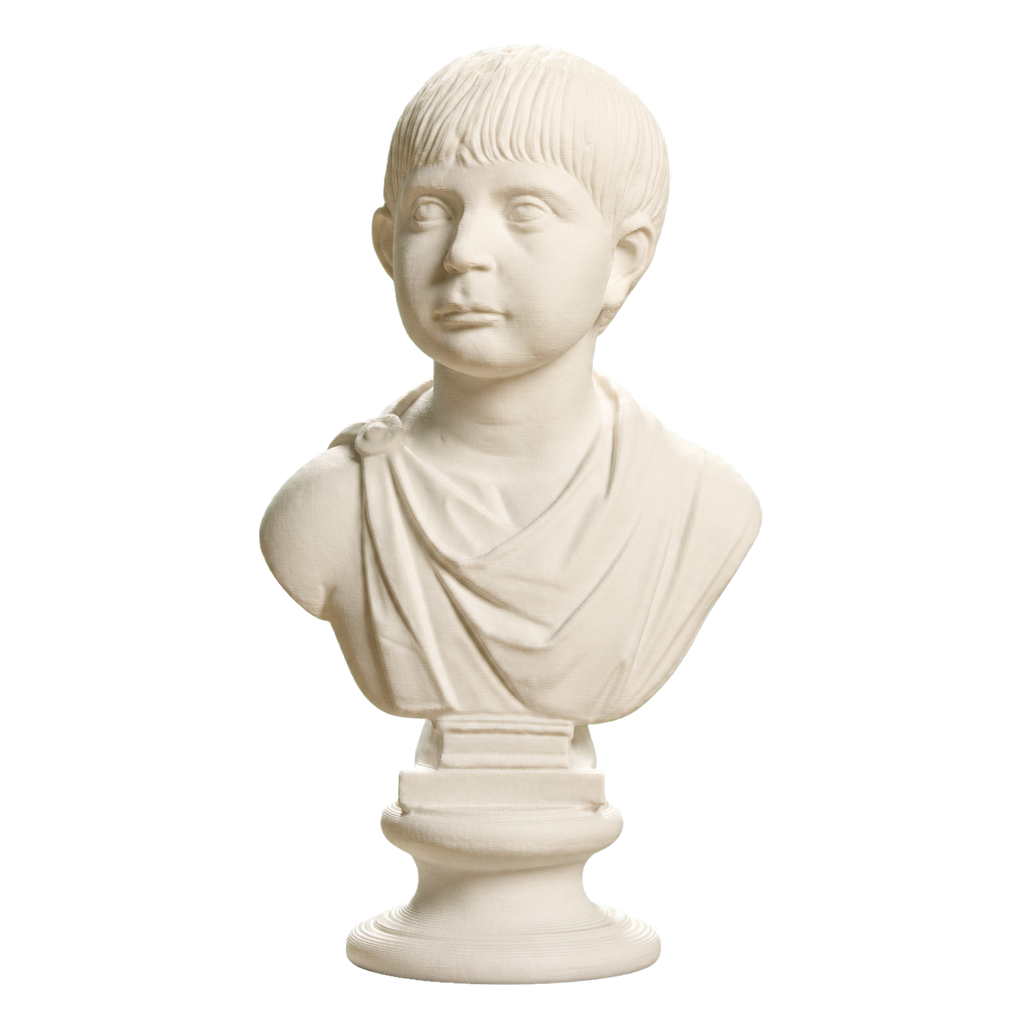Boy with field army cap Ivory White collectible bust