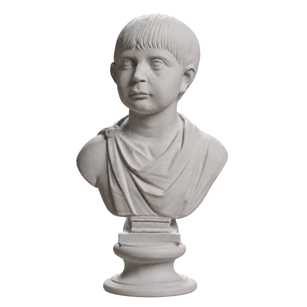 Boy with field army cap Marble Stone collectible bust