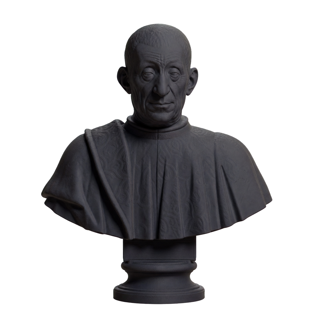Portrait of Pietro Mellini Charcoal Black collectible bust