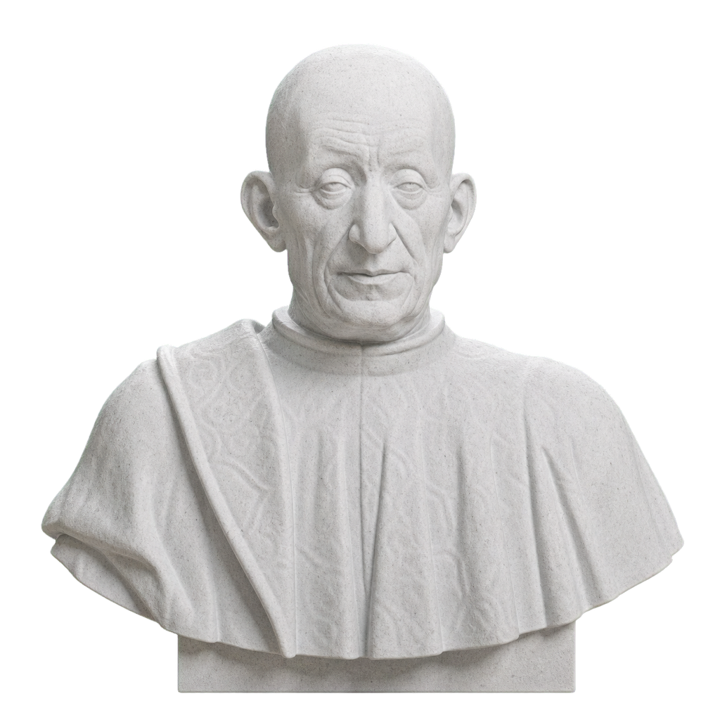Portrait of Pietro Mellini Marble Stone collectible bust
