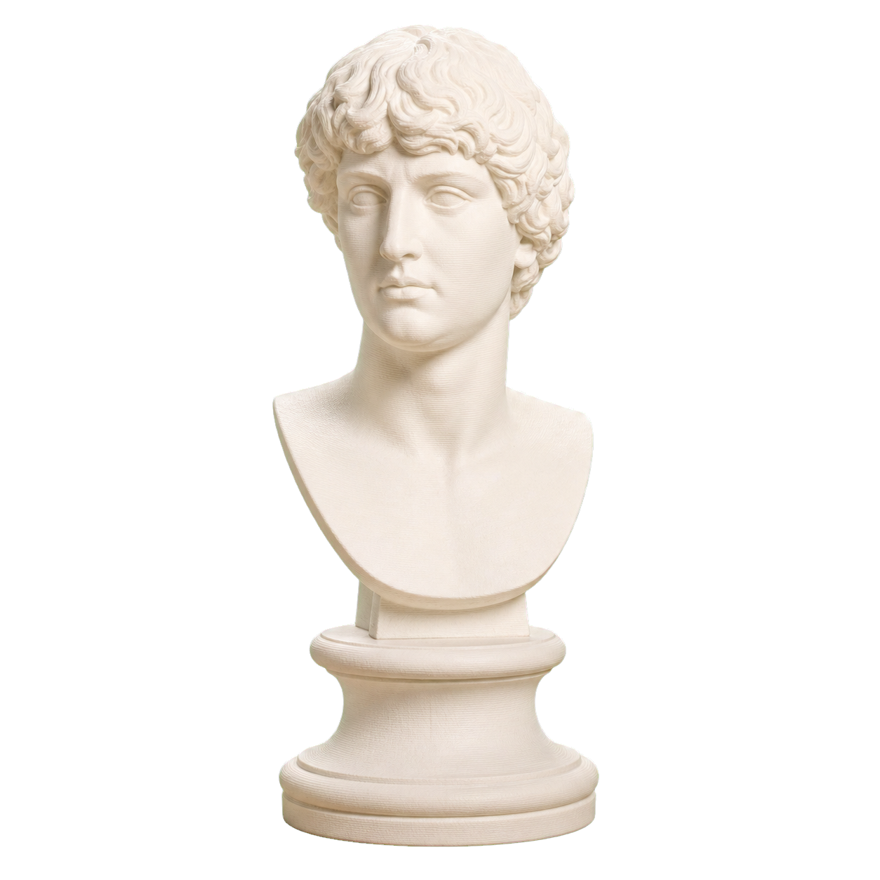 Portrait of a man Ivory White collectible bust