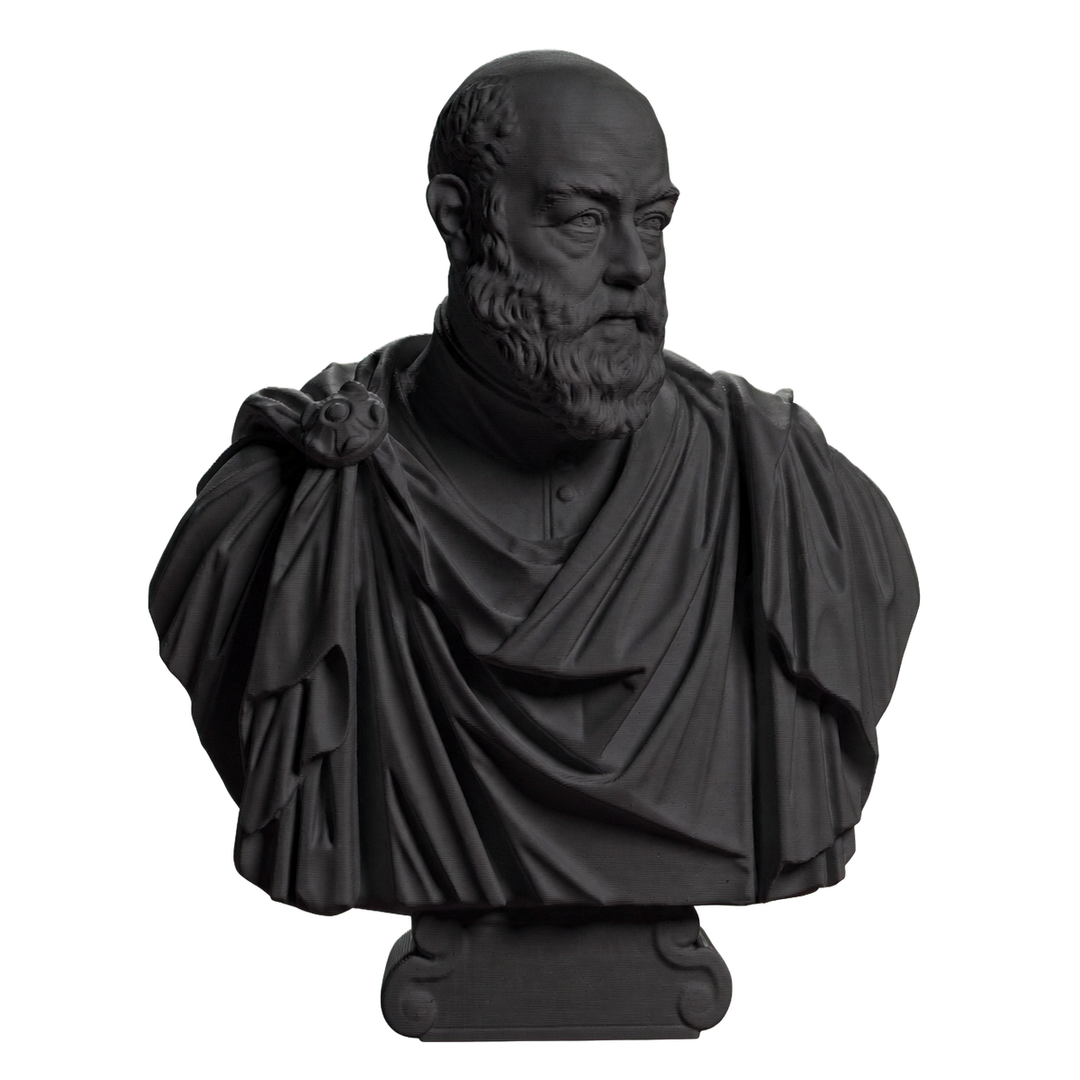 Portrait of Ottaviano Grimani Charcoal Black collectible bust