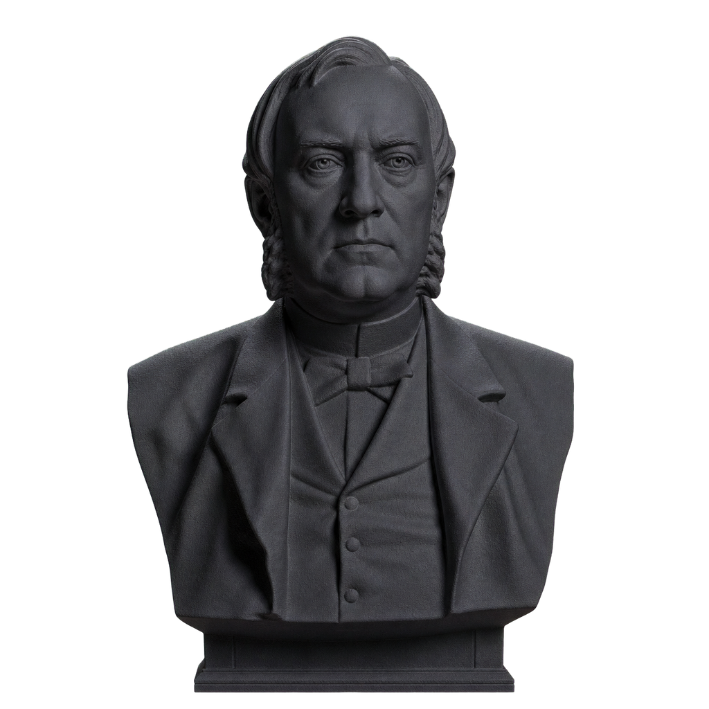 Louis Gerard de Geer Charcoal Black collectible bust