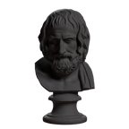 Portrait of Euripedes Farnese type Charcoal Black collectible bust