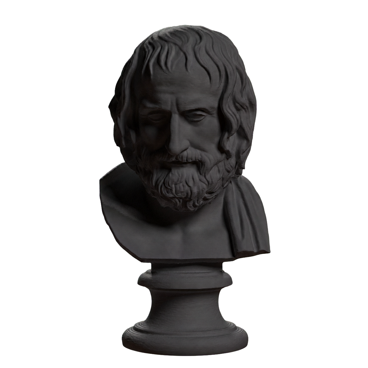 Portrait of Euripedes Farnese type Charcoal Black collectible bust