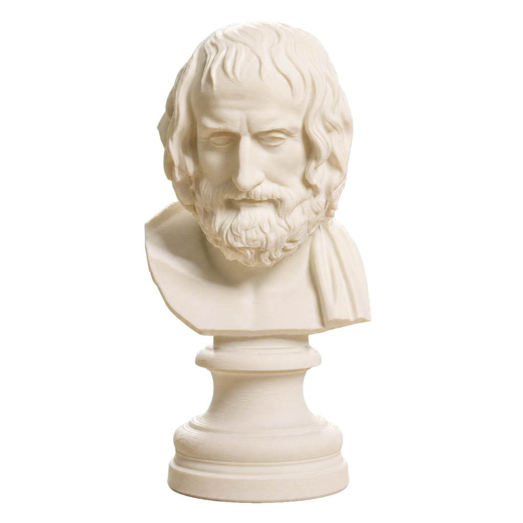 Portrait of Euripedes Farnese type Ivory White collectible bust