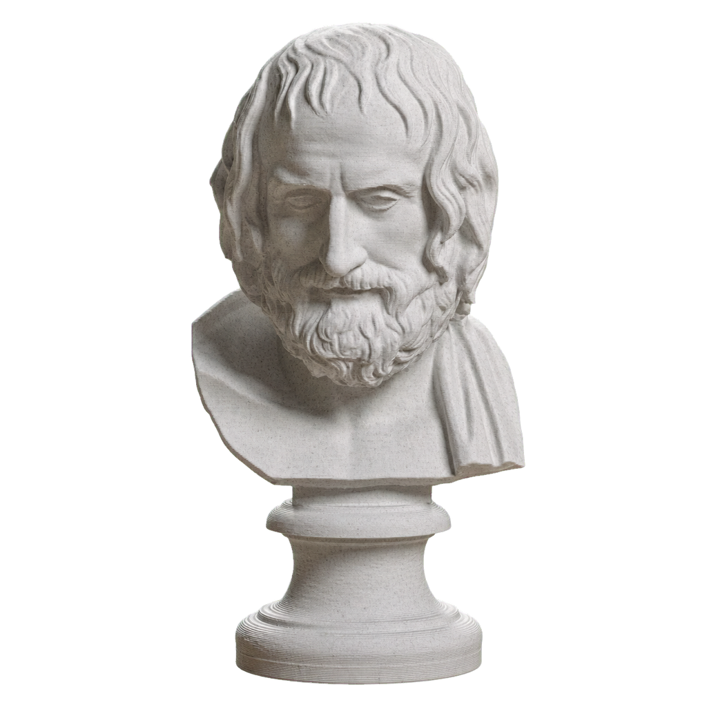 Portrait of Euripedes Farnese type Marble Stone collectible bust