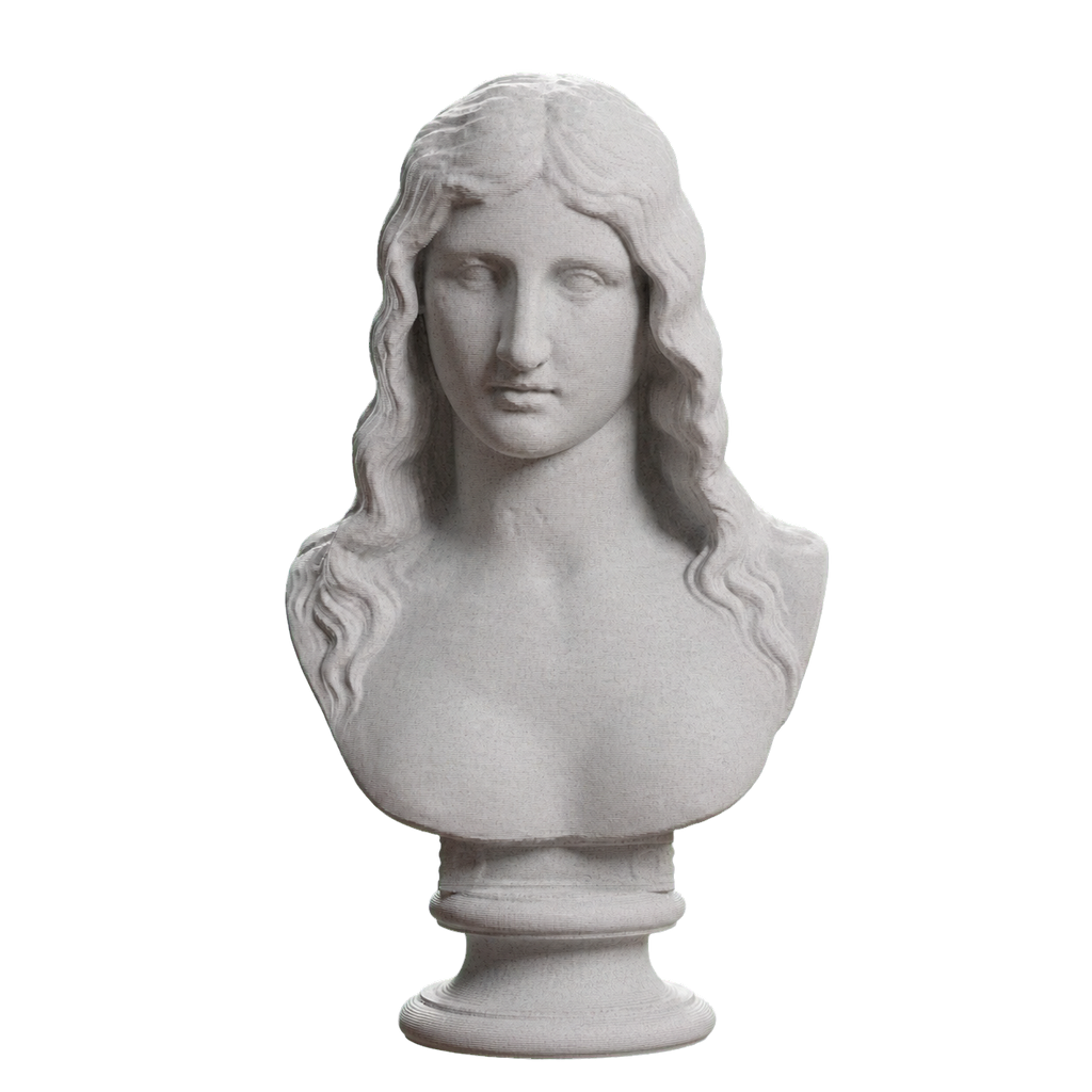 Bust of a Barbarian Woman Marble Stone collectible bust