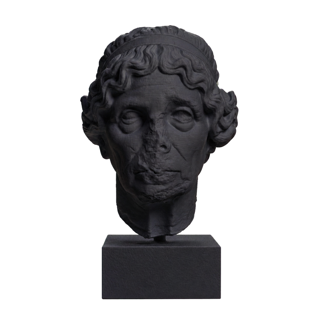 Elderly woman Lysimache Charcoal Black collectible bust