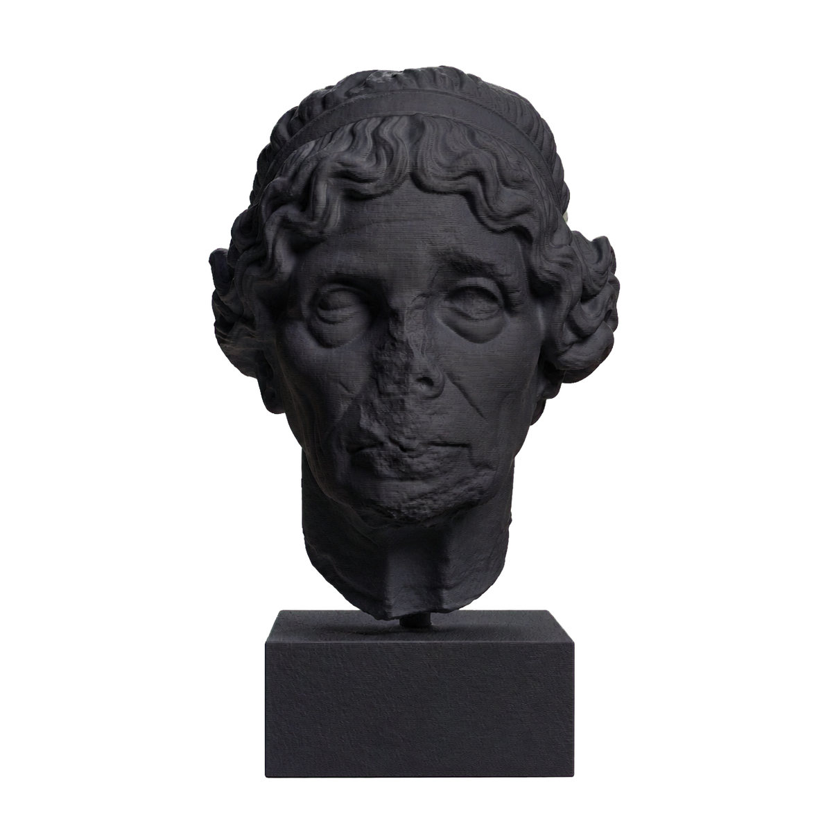 Elderly woman Lysimache Charcoal Black collectible bust