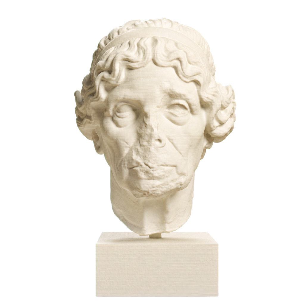 Elderly woman Lysimache Ivory White collectible bust