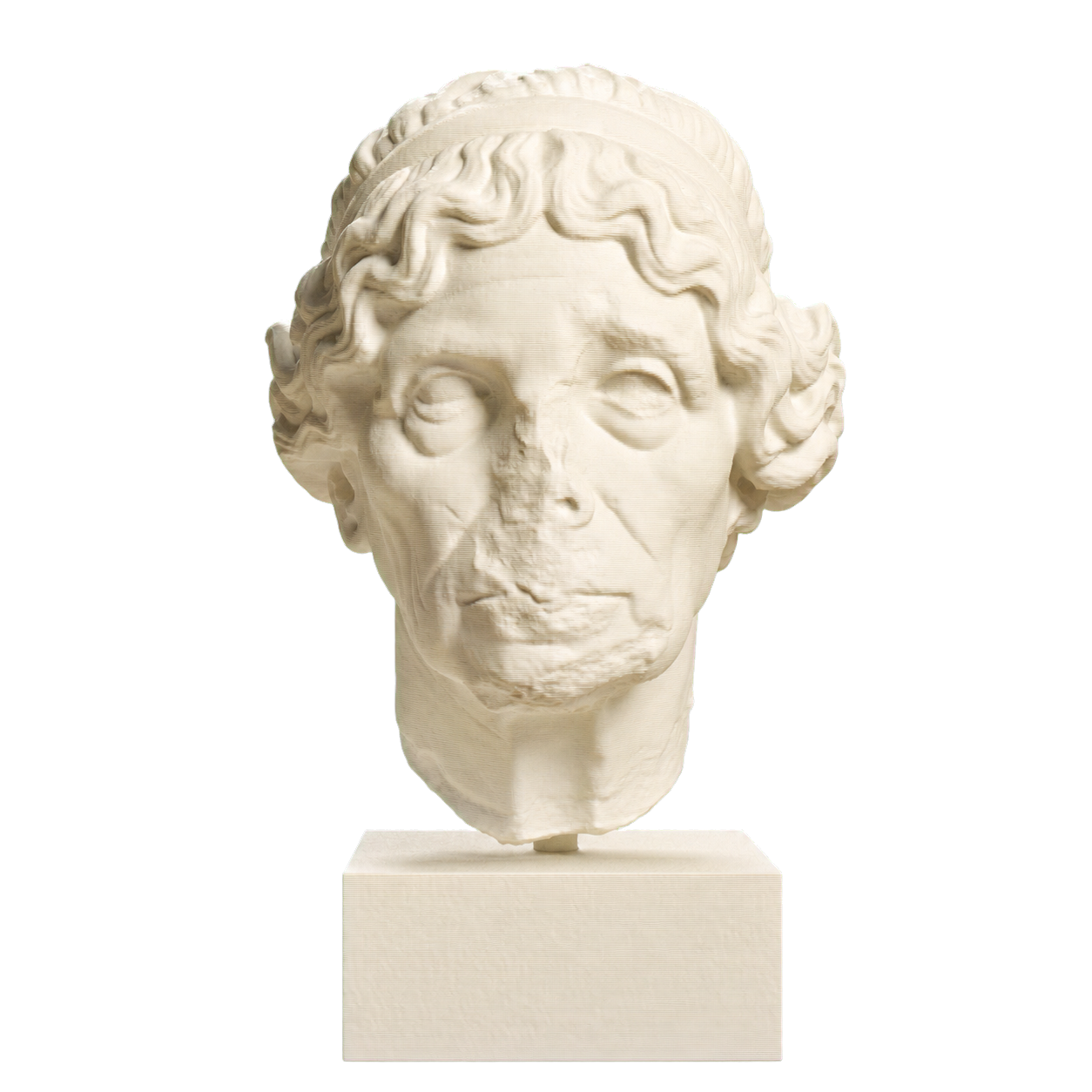 Elderly woman Lysimache Ivory White collectible bust