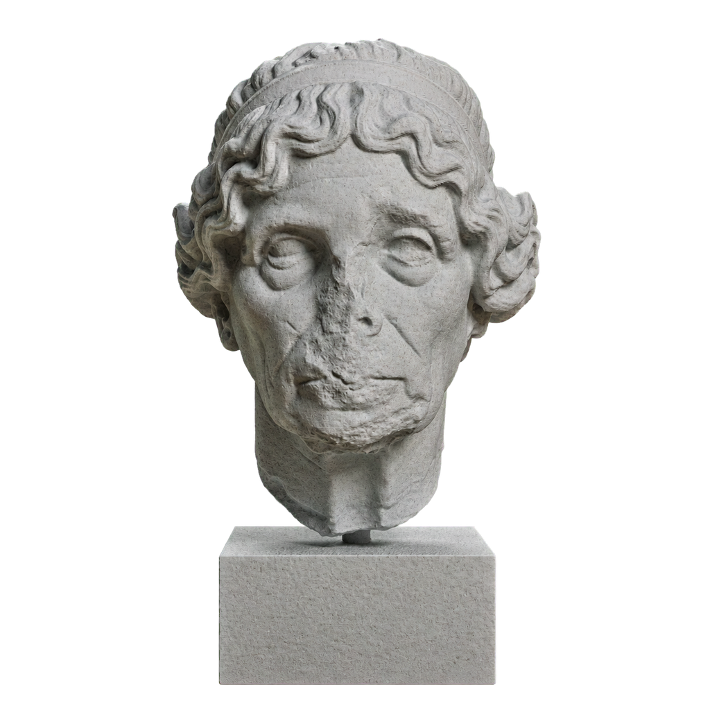 Elderly woman Lysimache Marble Stone collectible bust