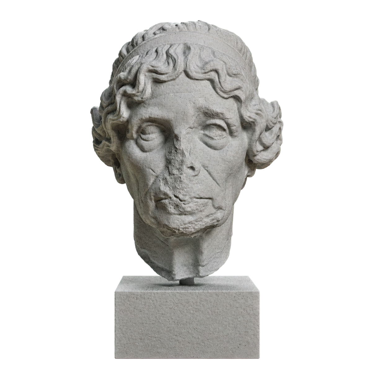 Elderly woman Lysimache Marble Stone collectible bust