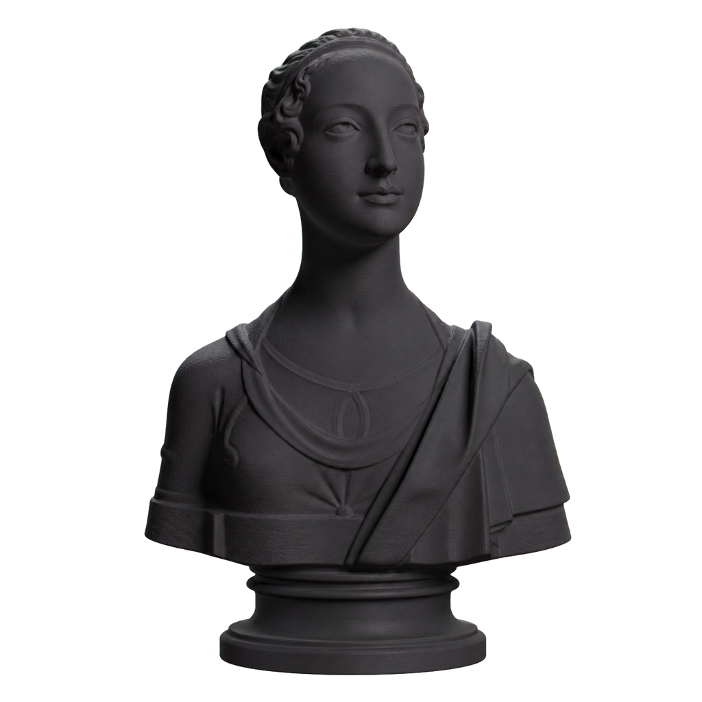 Portrait of a young girl Charcoal Black collectible bust
