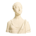Portrait of a young girl Ivory White collectible bust
