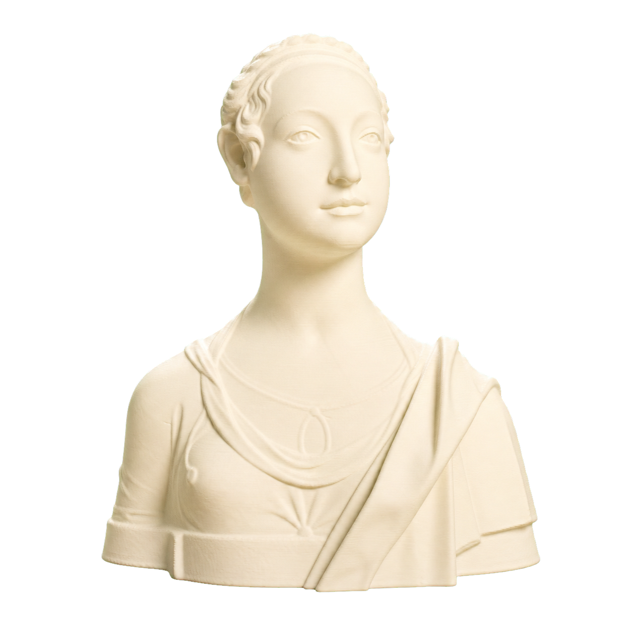 Portrait of a young girl Ivory White collectible bust
