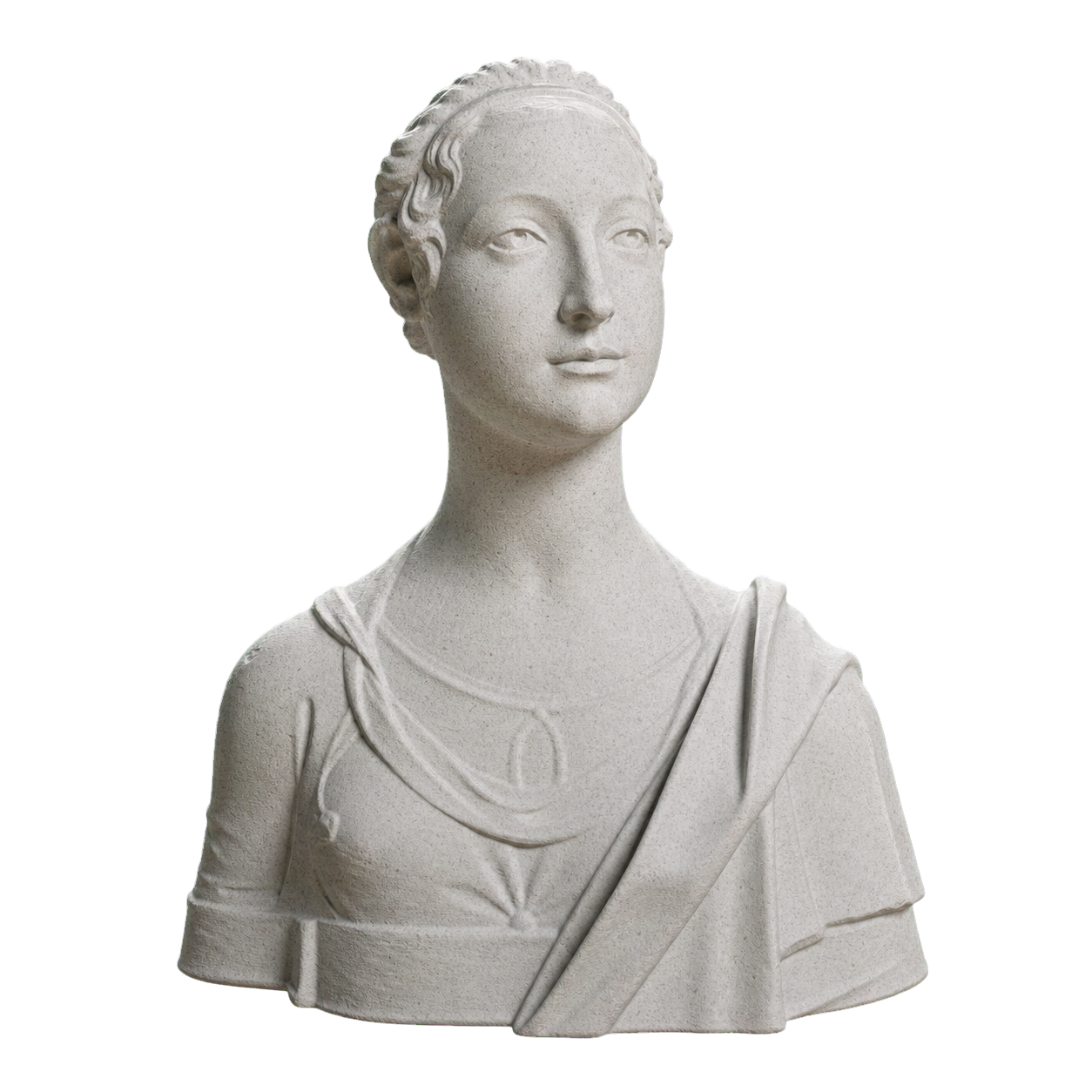 Portrait of a young girl Marble Stone collectible bust