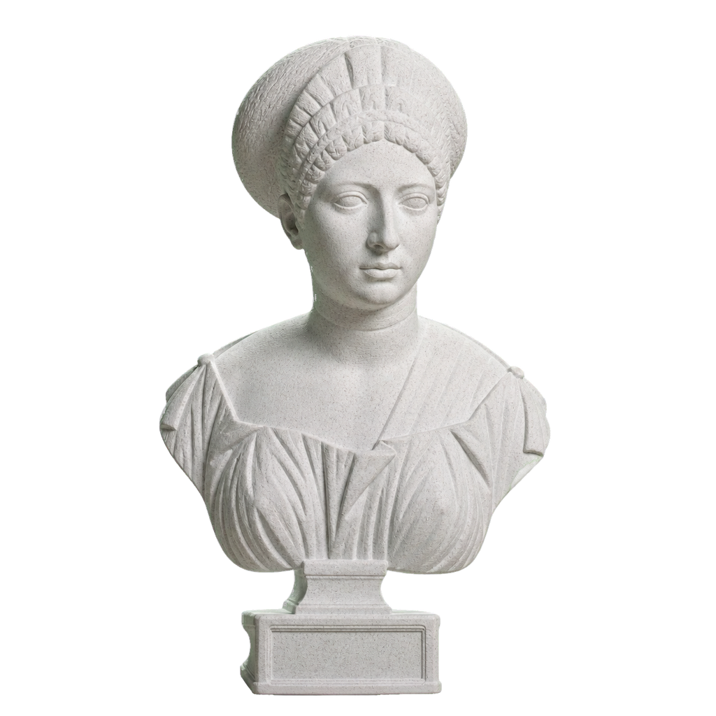Portrait of Claudia Olympias Marble Stone collectible bust