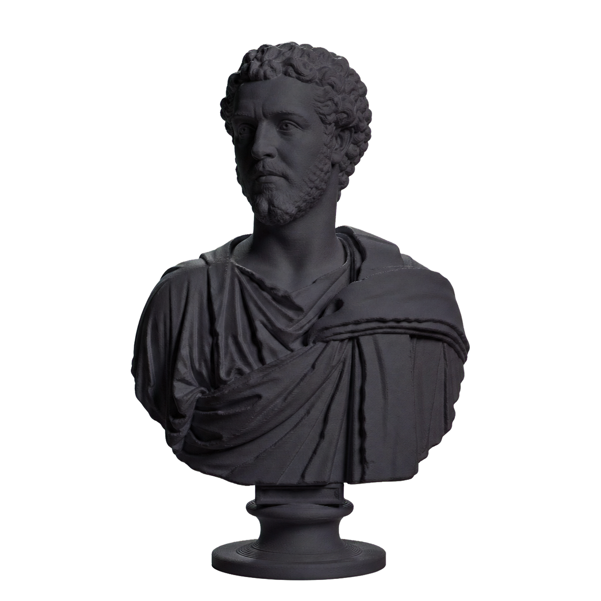Portrait of a Man (Septimius Severus?) Charcoal Black collectible bust