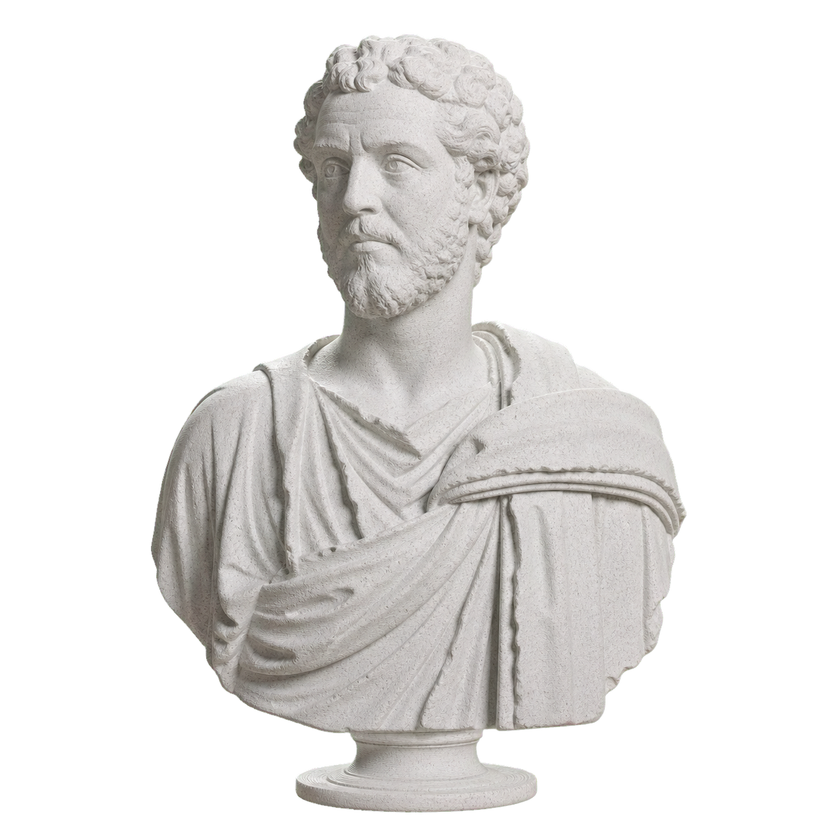 Portrait of a Man (Septimius Severus?) Marble Stone collectible bust