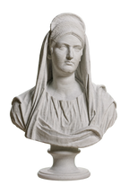Portrait of Matidia Marble Stone collectible bust
