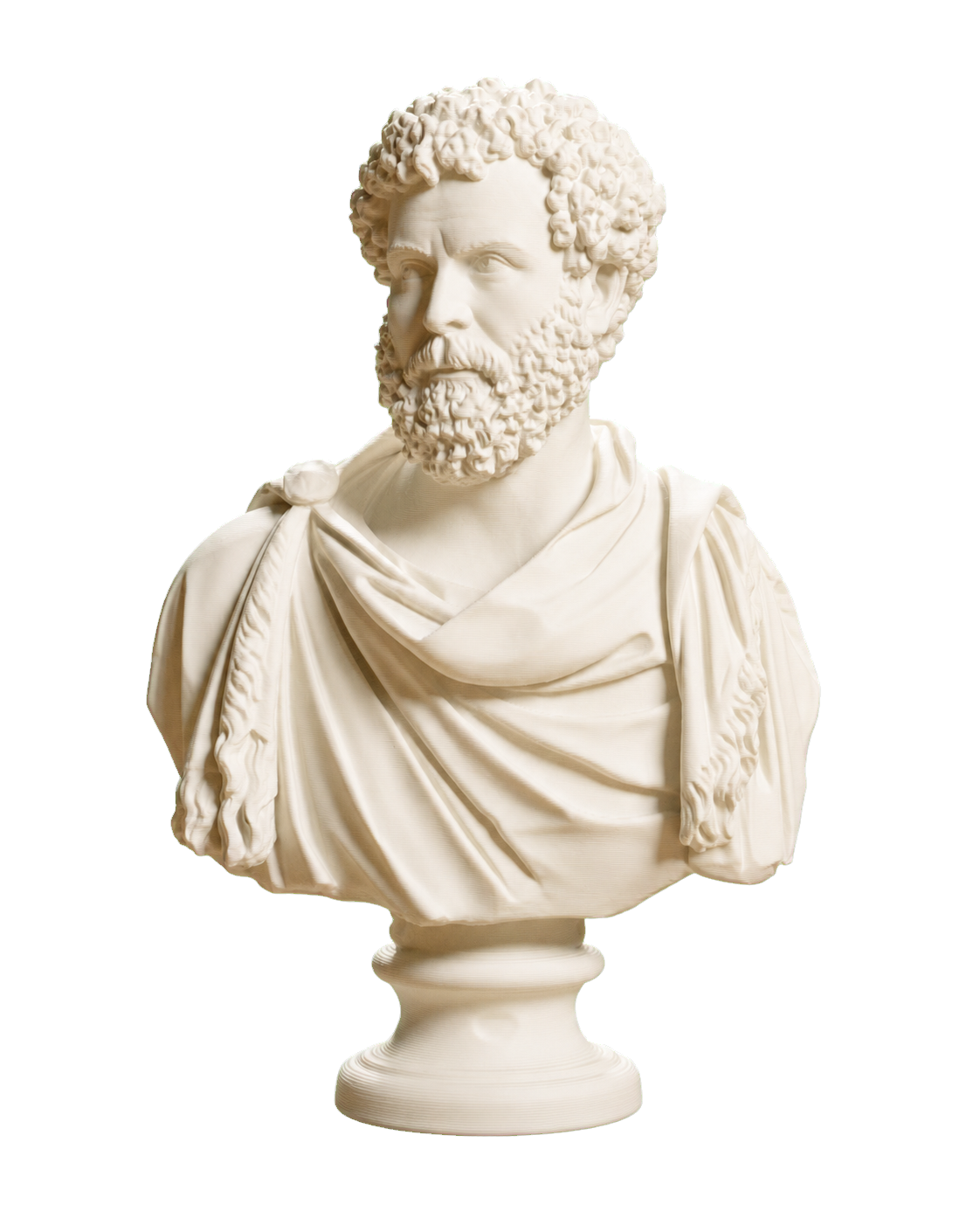 Draped bust of a man formerly known as Clodius Albinus Ivory White collectible bust