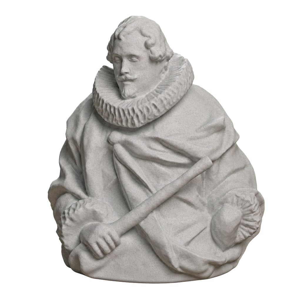 Portrait of the Principe Michele Damasceni-Peretti Marble Stone collectible bust
