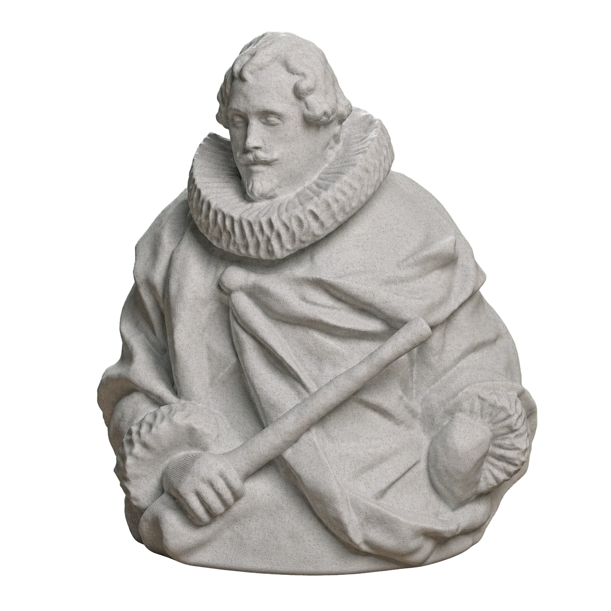 Portrait of the Principe Michele Damasceni-Peretti Marble Stone collectible bust
